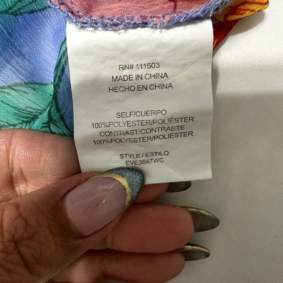 Fig & Flower Womens Floral Puff Sleeve Top 3X Peasant Boho Cottagecore Flowy - Picture 7 of 12